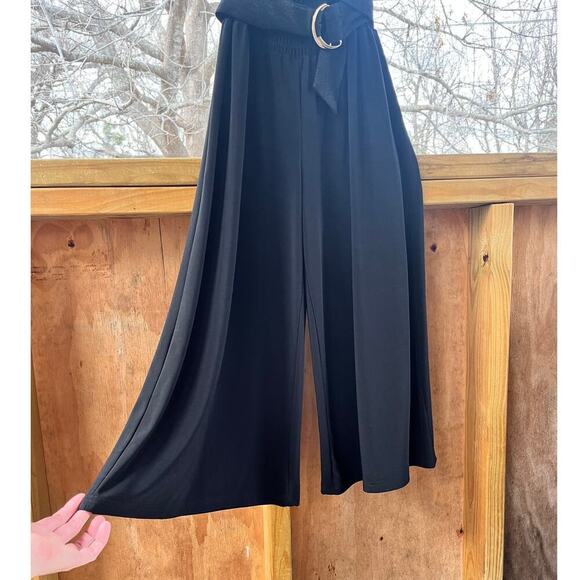 White House Black Market Black Strapless Wide Leg Jumpsuit Size S. NEW - Picture 3 of 10